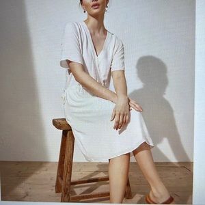 The White Company wrap front dress pale pink